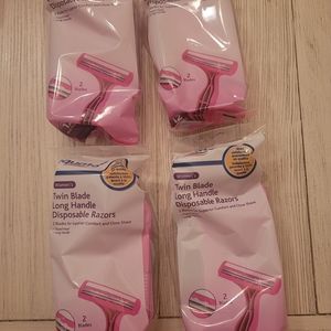 8 PACKS Women's twin blade disposable razors